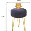 Vanity Accent Stool with Metal legs-1903850505