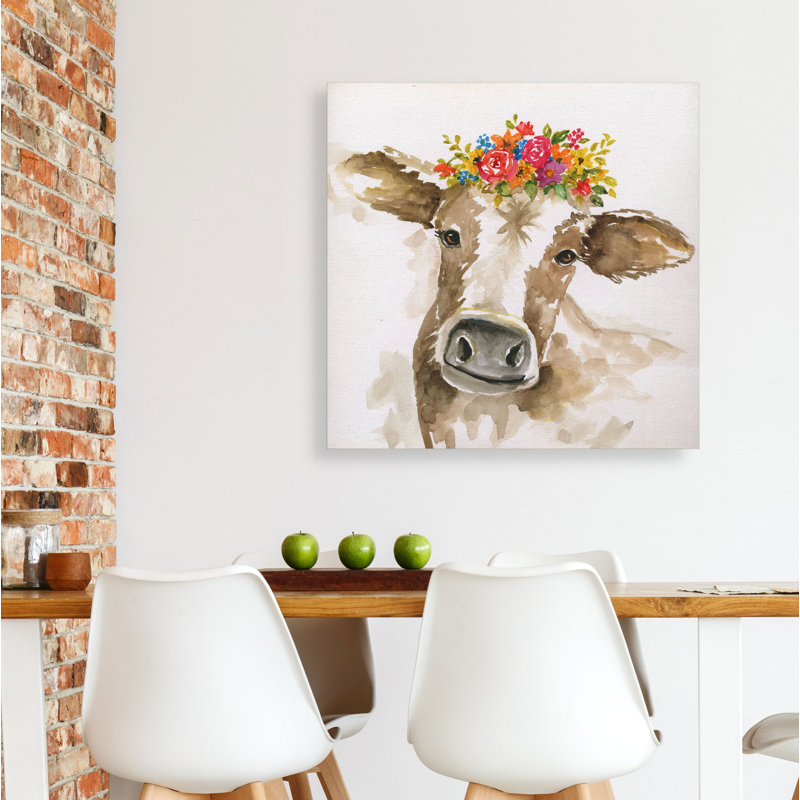 Miss Daisy, peinture sur toile tendue, H 16 po x l 16 po x P 1,5 po