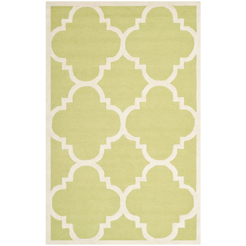 Cannen Hand Tufted Wool Geometric Rug, Rectangle 2'6" x 4'