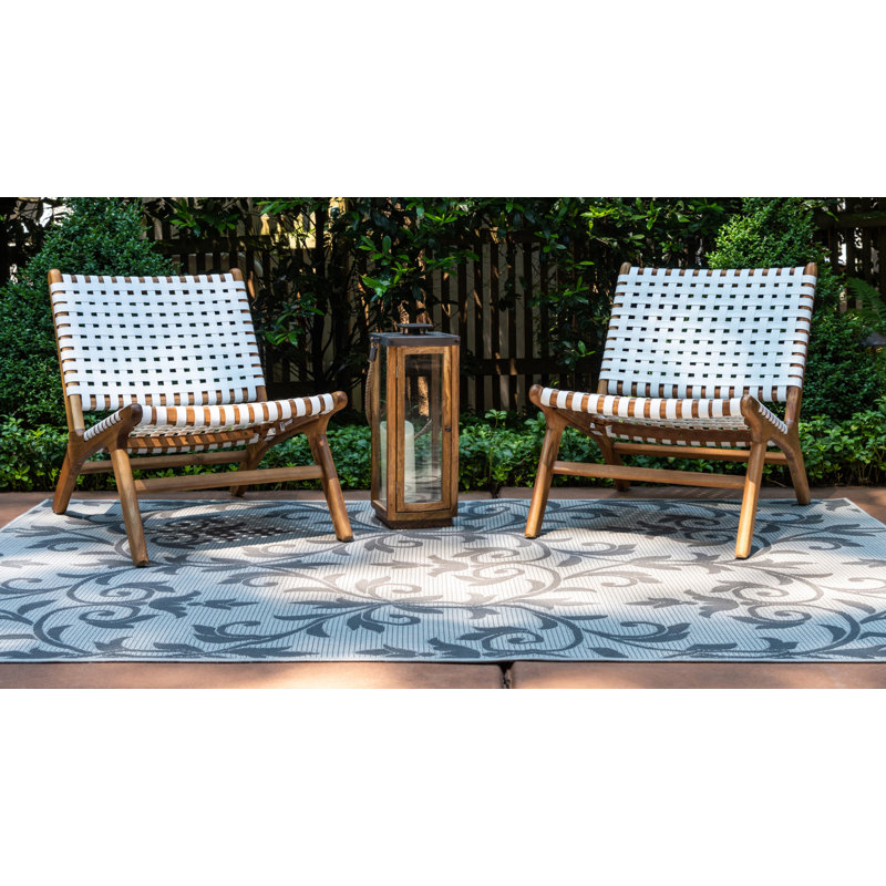 Darlene Floral Indoor / Outdoor Rug, Rectangle 5'3" x 8'