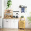 Armoire de rangement en bambou à 1 porte l 14,4 po x H 33,9 po x P 12,8 po