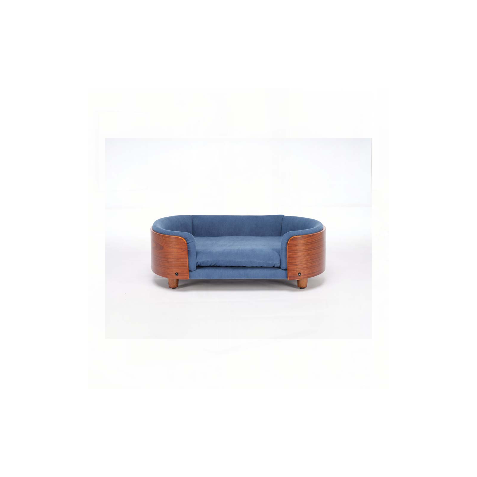 Inira Pet Bed, 30.7" W x 20.08" D x 9.85" H, Black/Dark Blue