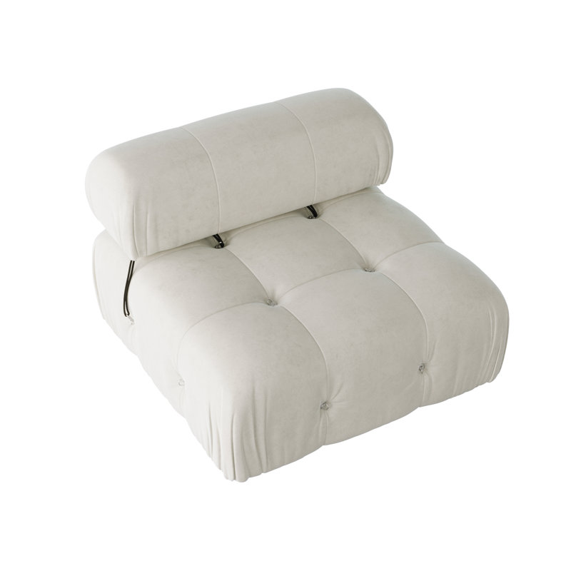 Fauteuil de chambre 34,55 po Cylar, Velours beige