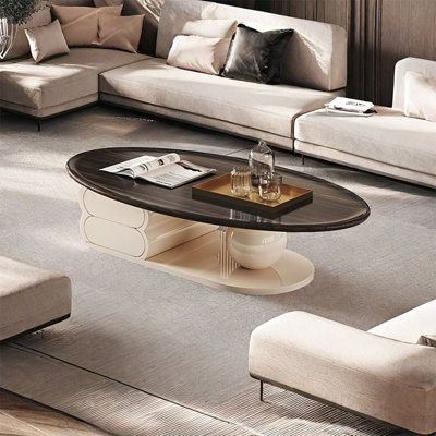Modern simple oval coffee table living room