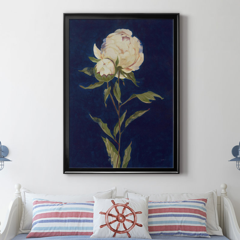 " Pretty As A Peony II ", 42.5" H x 30.5" W, Black