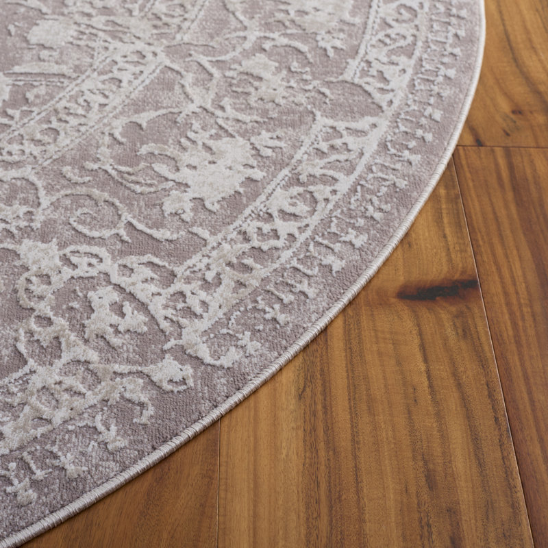 Calidia Oriental Beige/Cream Area Rug, Round 11'