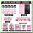 Hot Pink Balloon Set 110pcs with Ribbons