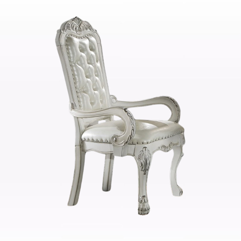 Azura Synthetic Leather and Bone White Finish Executive Office Chair