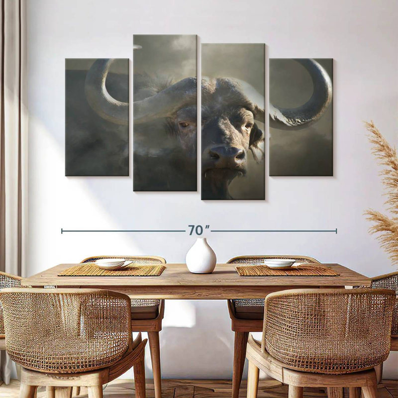 Brampt Cape Buffalo, 42" H x 68" W