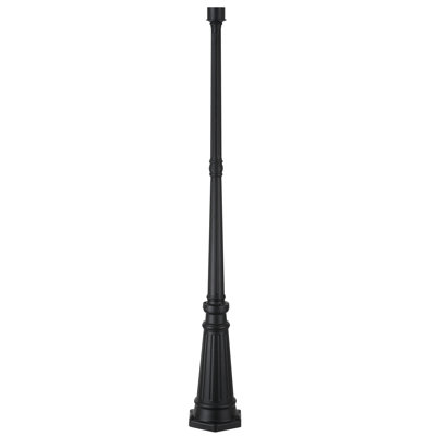 71.27" H Aluminum Alloy Outdoor Lamp Post, Black Light Pole for Garden, Yard and Driveway