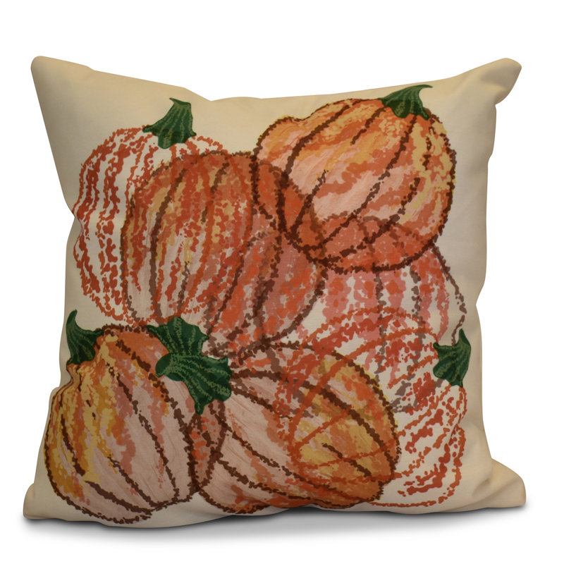 Flipping For Fall Reversible Throw Pillow, 18" H x 18" W x 2" D