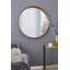 Miroir mural rond en bois D39,4 "x3"