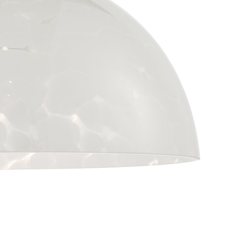14cm H Glass Dome Pendant Shade ( No Direct Attachment Method ) in White