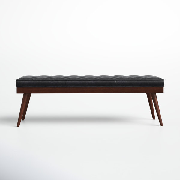 AllModern Athan Full-Grain Italian Genuine Leather Bench & Reviews ...