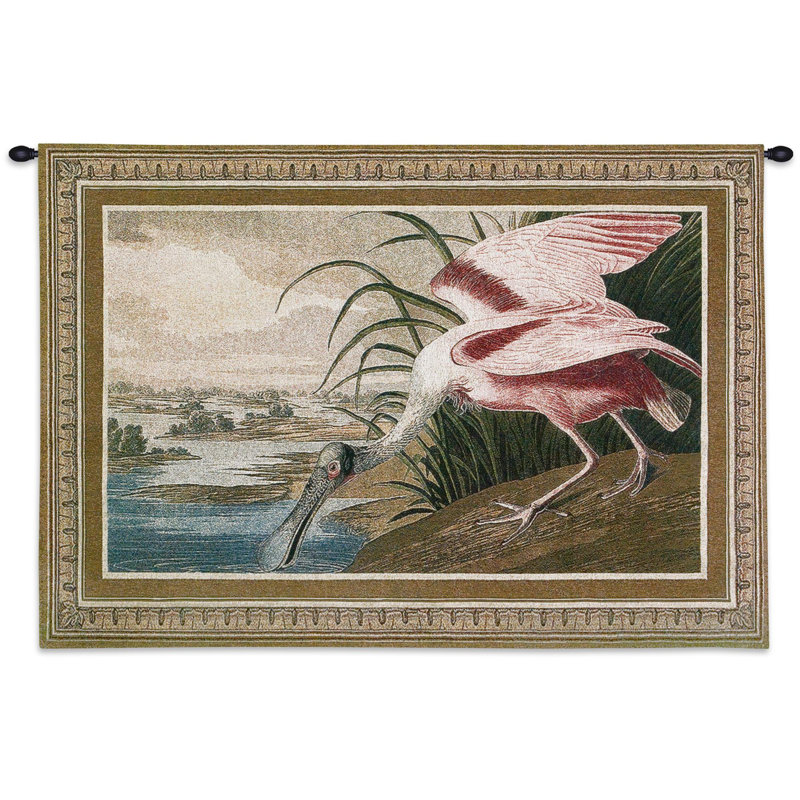 Paysage urbain, paysage, paysage marin, tapisserie, pélican