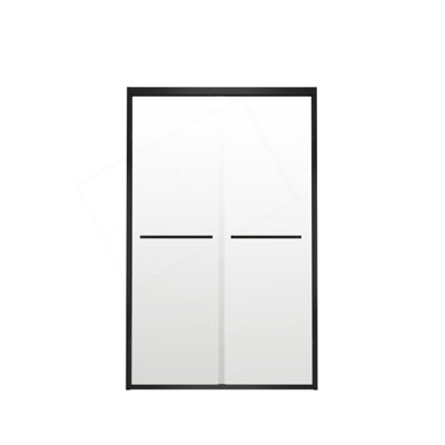 44-48"X76" Aluminum Frame Double Sliding Shower Door,Bypass Bathroom Sliding Door With Premium 1/4" (6Mm) Clear Tempered Glass, Black Hardware Sliding Glass Shower Enclosure