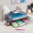 Plastic Stackable Organizing Drawers,12.5 Inches Wide. The Set Includes An Open Drawer And A Split Drawer, Organizing Desk Accessories And Sorting Paper. (Classic Grey / 2 Pieces)