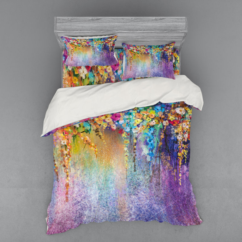 Farmhouse / Country Polyester Abstract Duvet Cover, Queen Duvet Cover + 3 Additional Pieces