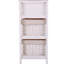 White Nightstand With Enough Storage, One Drawer And Two Removable Storage For Home Bedroom