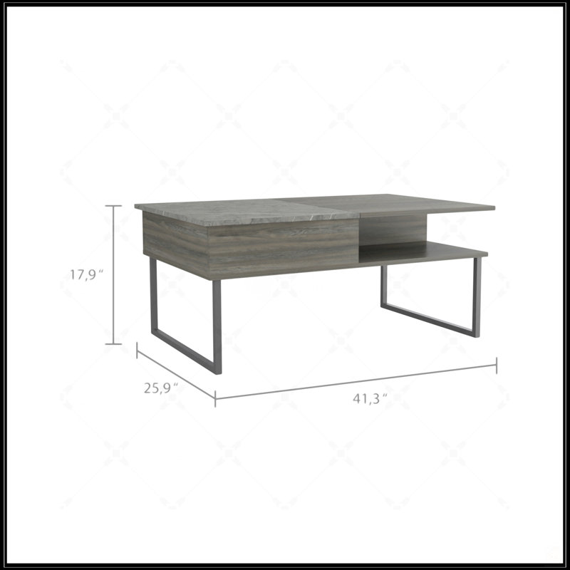 1-Shelf Lift Top Coffee Table, Espresso