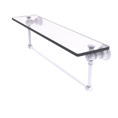 Freyja Glass Accent Shelf with Towel Bar