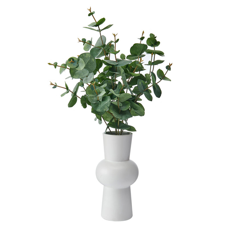 Elements Artificial Eucalyptus In Vase, 22 Inch