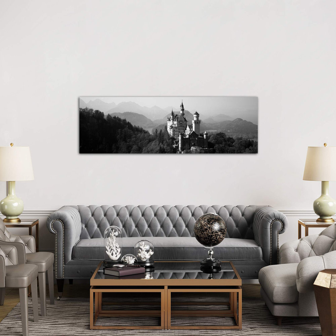 Castle On A Hill, Neuschwanstein Castle, Bavaria, Germany by Panoramic Images - Wrapped Canvas Panoramic Print
