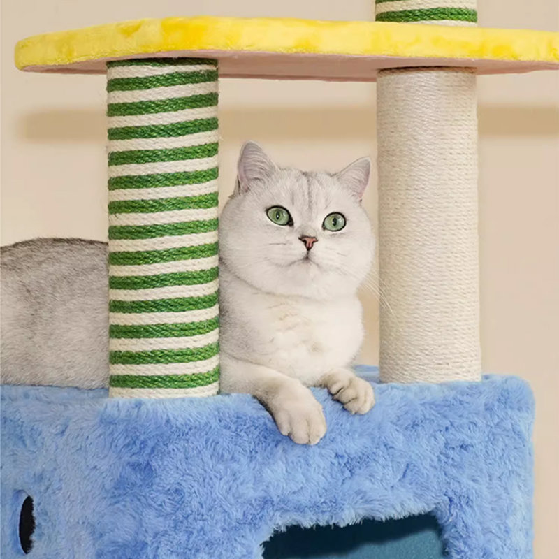4 Tiers Cat Tree with Condons,Perch,Scratching Posts