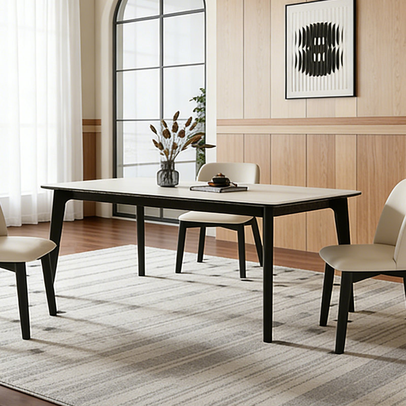 Table de salle à manger moderne et minimaliste, H 29,53 po x L 70,87 po x l 35,43 po