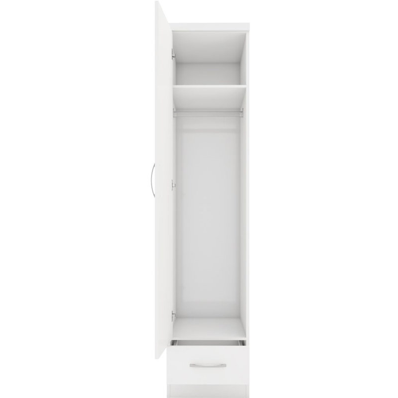 Cascio 1 Door Wardrobe, White