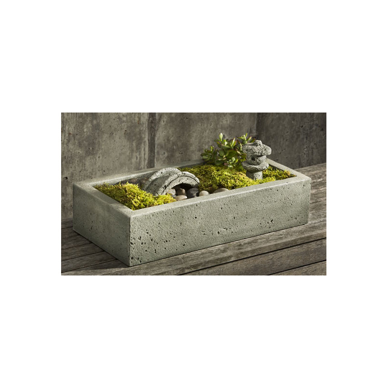 2 Piece Tranquility Garden Statue Set, Aged Limestone