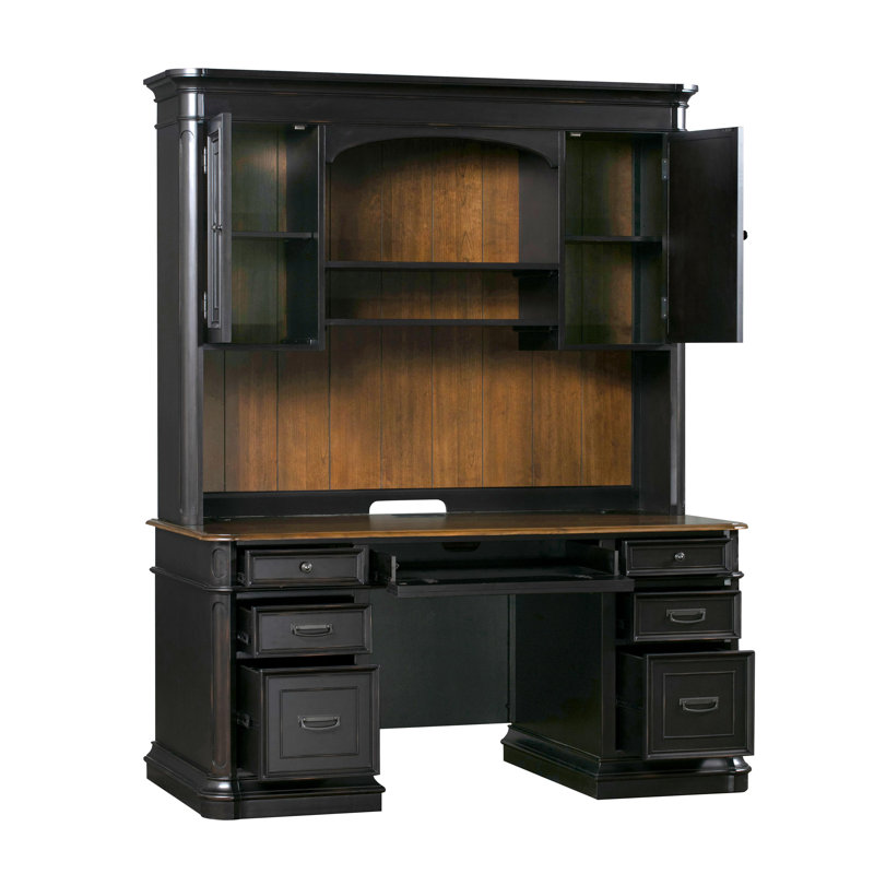 Executive Desk with Built-In Electrical Outlet