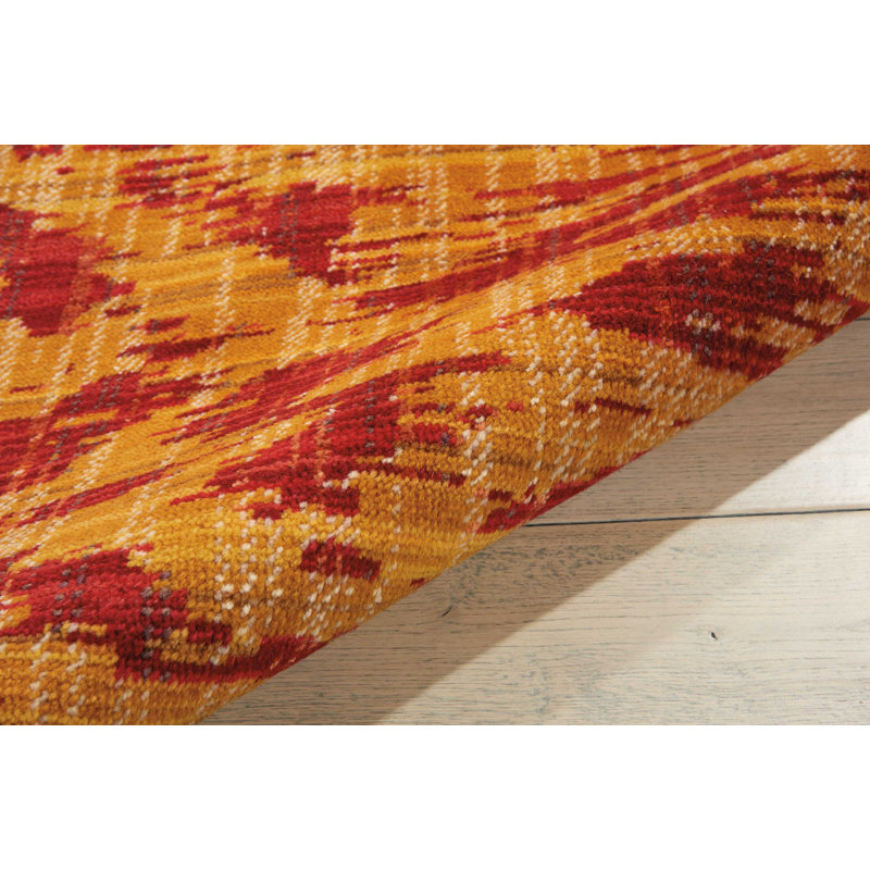 Moroccan Southwestern Area Rug in Paprika, Rectangle 5'3" x 7'5"