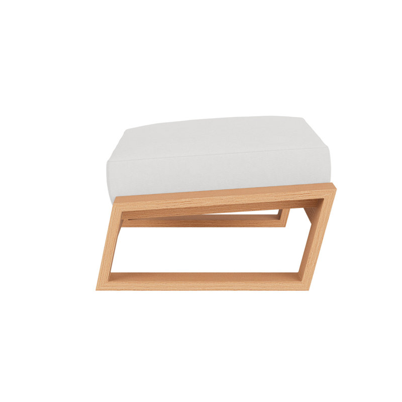 Pursuit Outdoor Ottoman, Canvas Natural