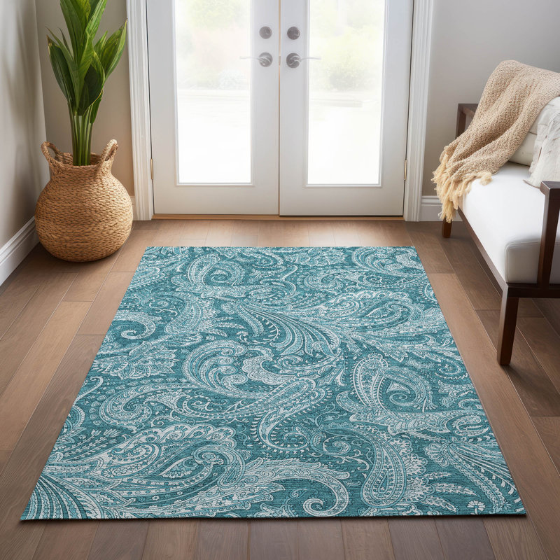 Cresley Paisley Indoor / Outdoor Rug, Rectangle 3' x 5'