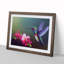 Unreal Floral Hummingbird - Framed Print-427273353-427273357