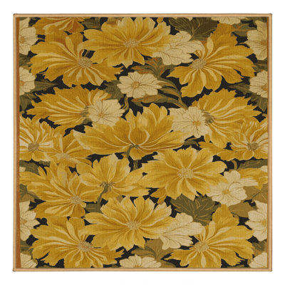 Machine Washable Botanical Brown Area Rug