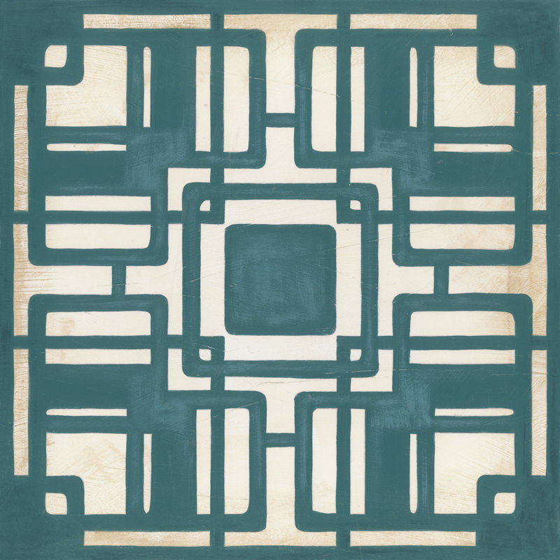 Non-Embellished Deco Tile IV - Wrapped Canvas Print, 30cm H x 30cm W x 3.8cm D