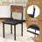 5-Piece Dining Set for 4 47'' Round Kitchen Table 4 Stools w/ Wooden Tabletop
