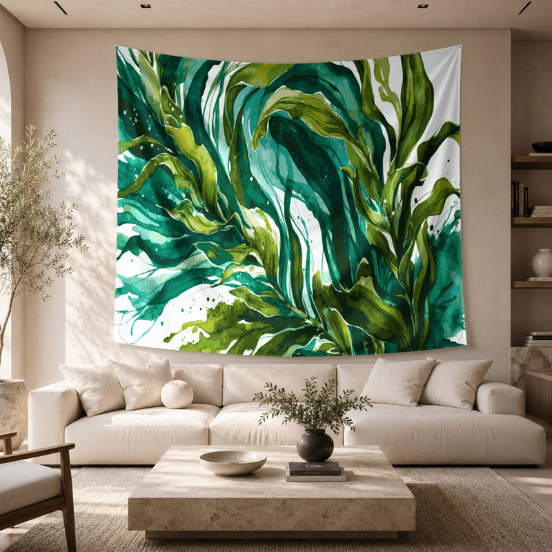 Tapisserie murale légumes Kombu, 68 po x 80 po