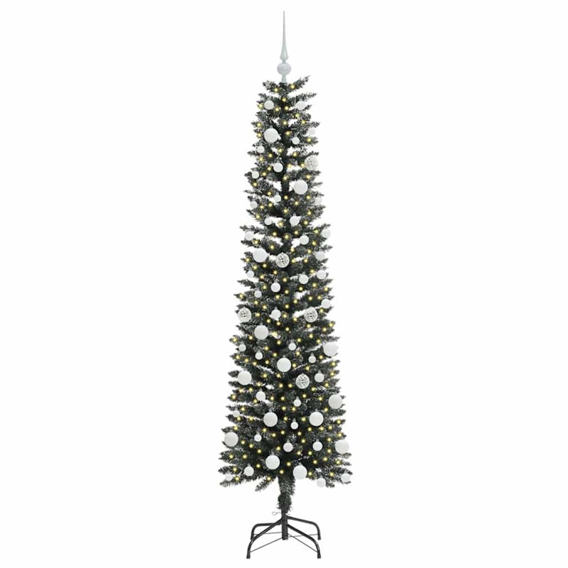 Artificial Christmas Tree with Stand, White, 5.91' H