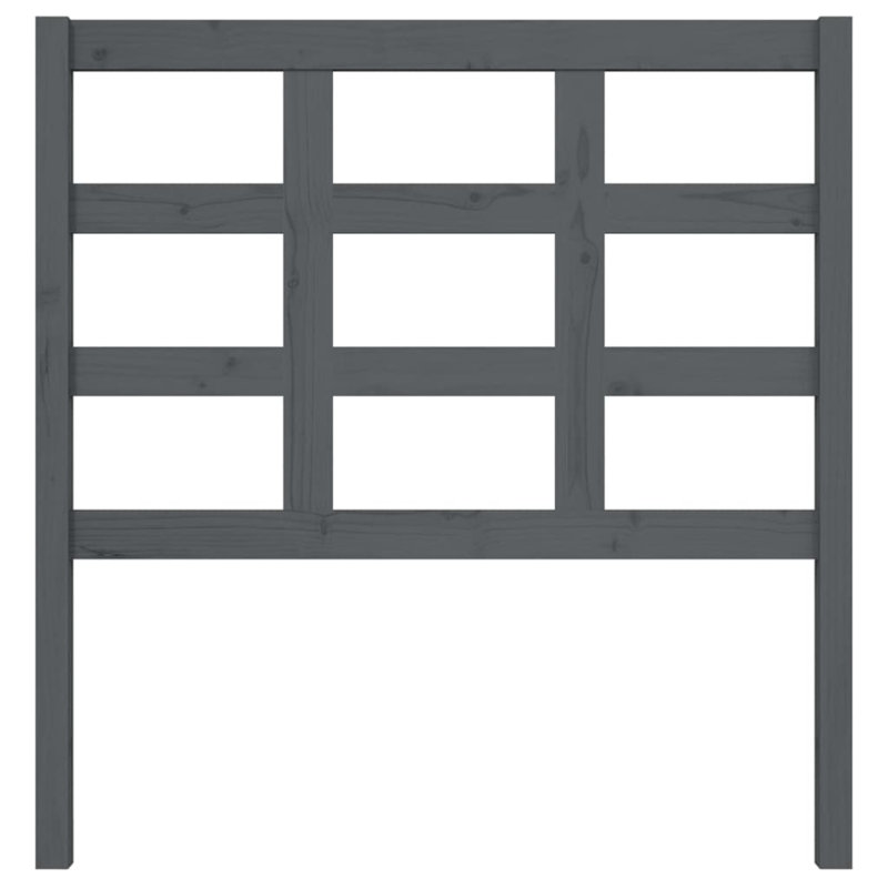 Selimah Headboard Grey 95.5x4x100 cm Solid Pine Wood