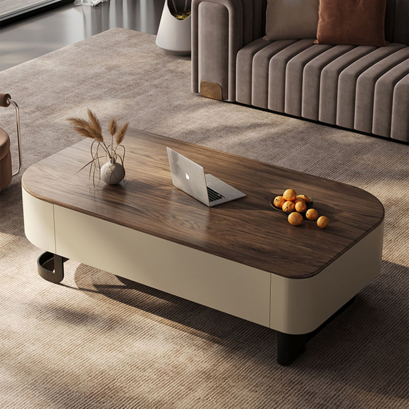 Rectangular lifting solid wood coffee table