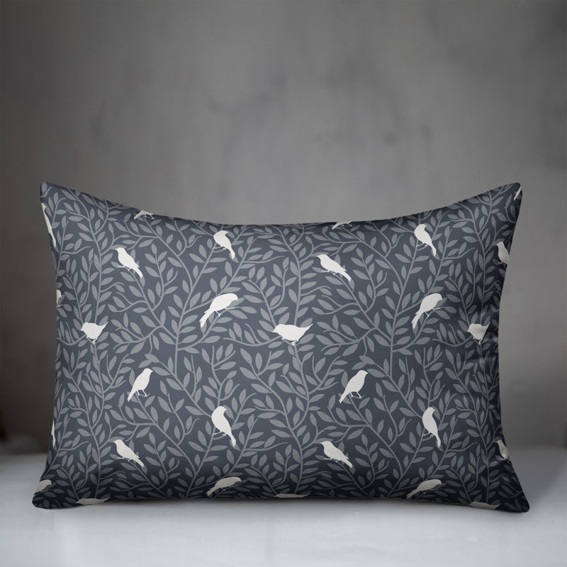  Coussin décoratif intérieur / extérieur en polyester à imprimé animal, H 18 po x l 25 po, Ardoise