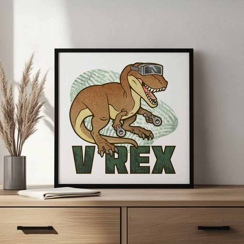 «V REX» par Lauren Rader, reproduction d'art, L 30 po x H 30 po, Érable, Impression encadrée
