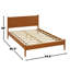 Grand lit plateforme en chêne Mid-Century, tête de lit haute, ensemble de lattes pour lit de confort en chêne, construction en bois massif, matelas