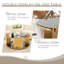Table basse circulaire en acier inoxydable de style moderne et minimaliste