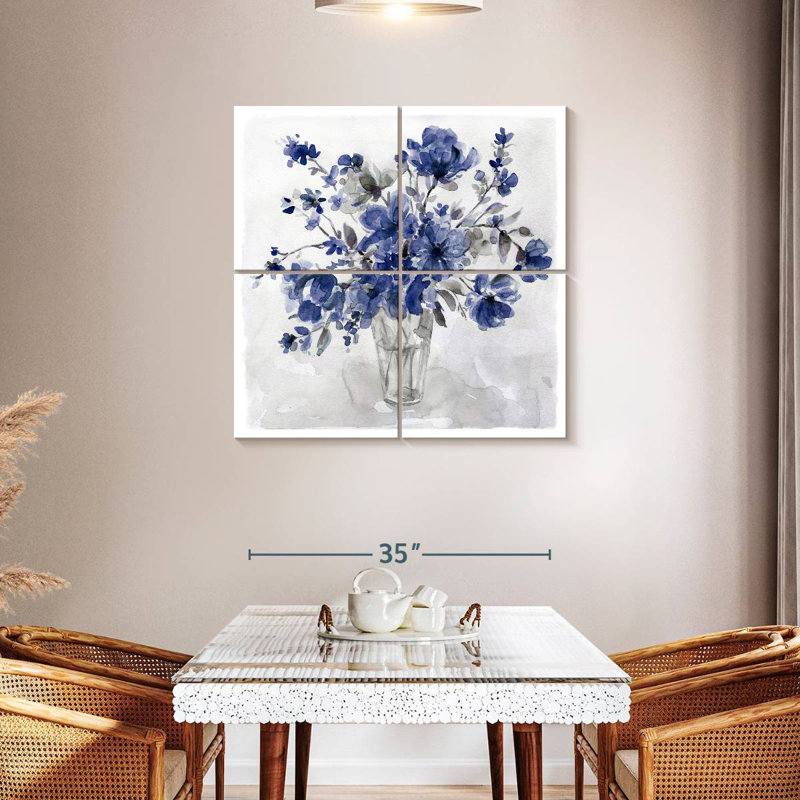 Bouquet Harnek Indigo, H 38 po x l 38 po