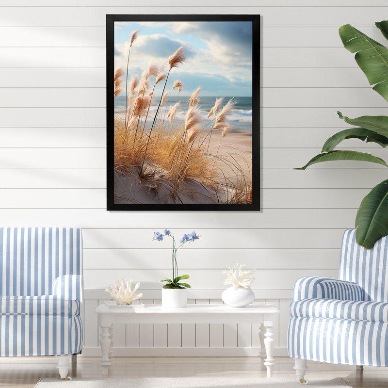 Beach Photo Coastal Harmony I On Canvas Print, Black Closed Corner Framed, 44" H x 34"W  x 1.5" D