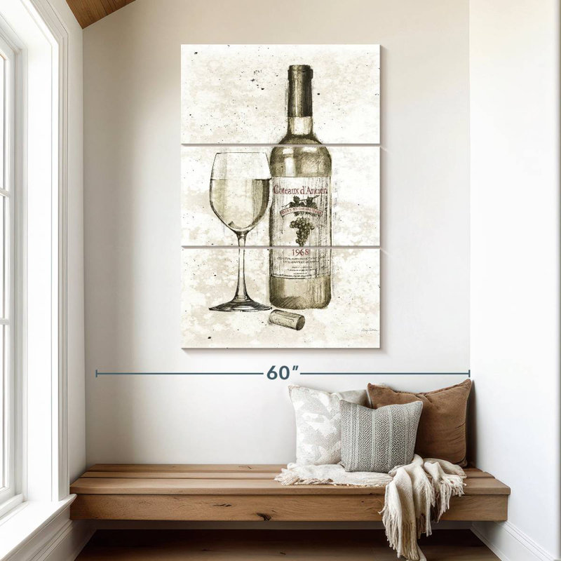 Yarlin Pencil Wine II, 57" H x 36" W
